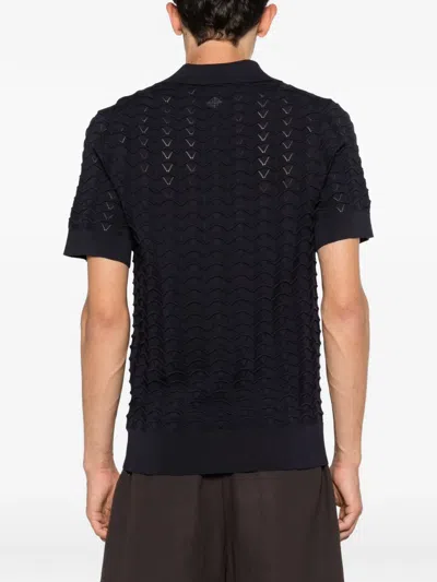 Che Open-neck T-shirt In Blue