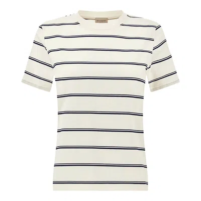 Paul & Shark T-shirt In Jersey Di Cotone Con Motivo A Righe In Multi
