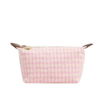 Stoney Clover Lane Mini Printed Cotton Pouchette In Pink