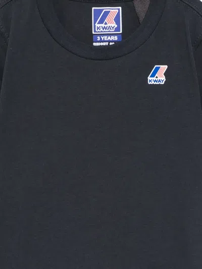 K-way Logo-patch T-shirt In Blue
