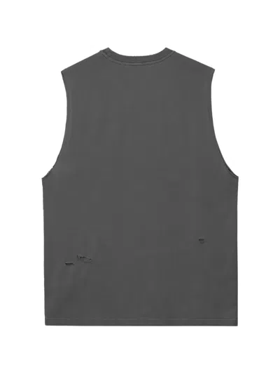 Five Cm Distressed Tank Top In Gray
