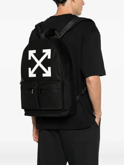 Off-white Arrow-print Backpack In Black