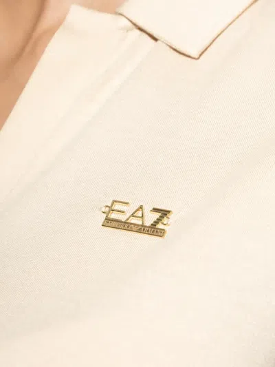 Ea7 V-neck T-shirt In Neutral