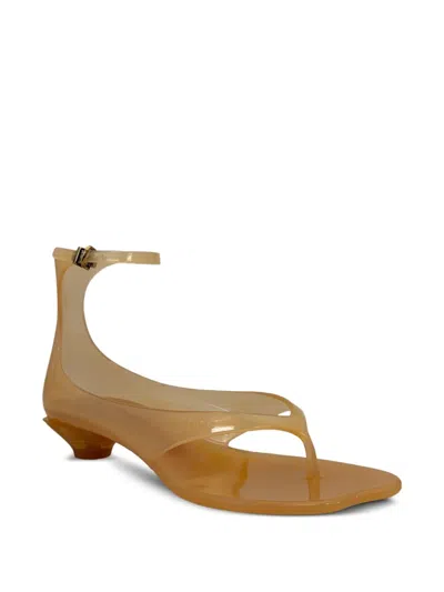 Chloé Jelly Brown Sandals With Logo Imprinted On The Side And Ankle Buckle Closure In Tpu Woman In Brown