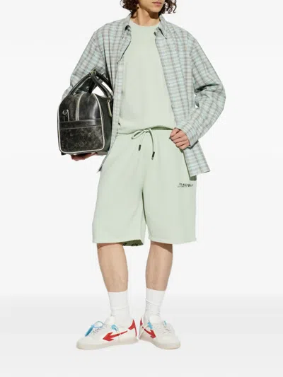Off-white Marker Checked Shirt In Blue