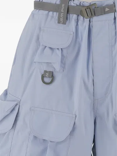 And Wander Belted Multi-pocket Shorts In Blue