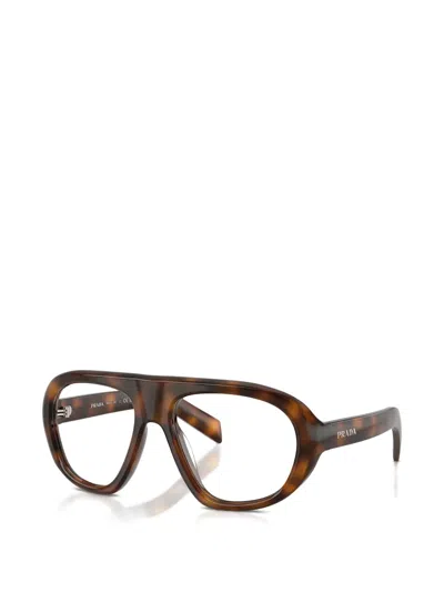 Prada Pilot-frame Sunglasses In Brown