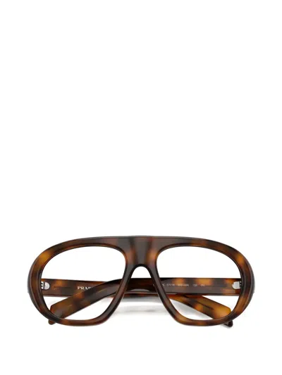 Prada Pilot-frame Sunglasses In Brown