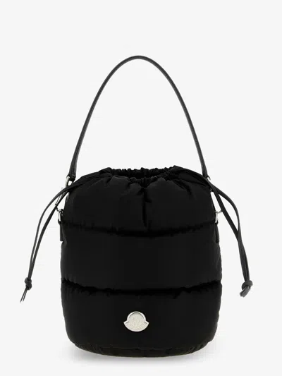 Moncler Caradoc Fabric Bucket Bag With Adjustable Strap In Black
