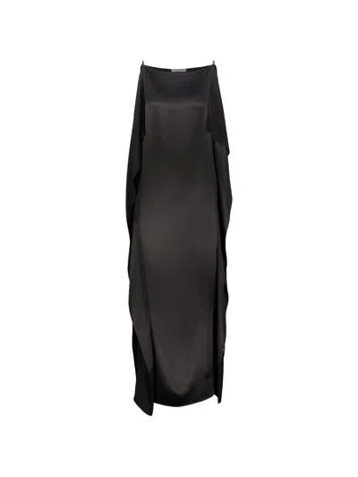 The Row Sleeveless Kylo Dress With Draped Midi Cut In Black