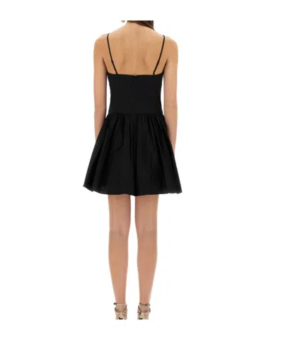 Staud Dena Cotton Poplin Minidress In Black