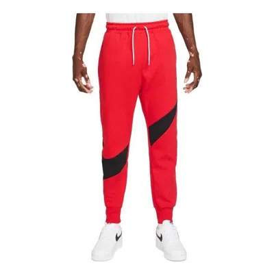 Nike Swoosh Panel Track Pants In Red