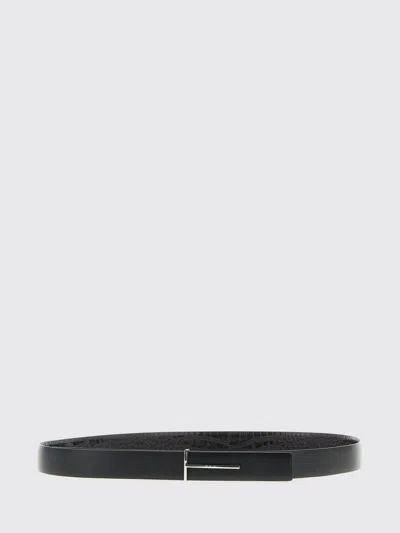 Tom Ford Reversible Python-print Buckle Belt In Black