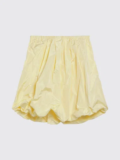 Prada Voluminous Taffeta Skirt Balloon Silhouette In Sand