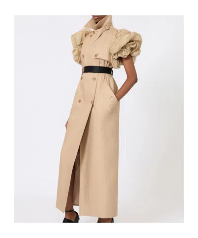 Max Mara Collared Coat In Brown