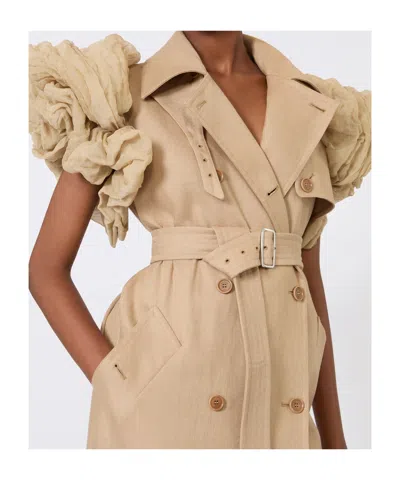 Max Mara Collared Coat In Brown