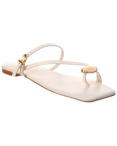 Schutz Elysa Leather Sandal In White