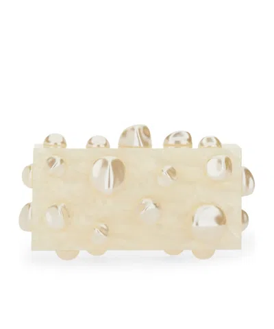 Cult Gaia Embellished Rectangular Clutch Bag In Brown