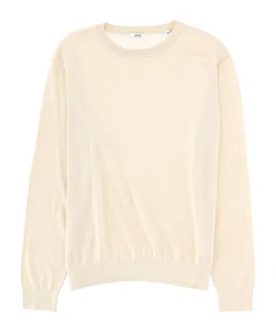 Aspesi Crew Neck Knitted Sweater In Neutral