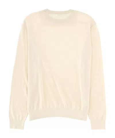 Aspesi Crew Neck Knitted Sweater In Neutral