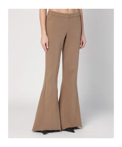 Entire Studios Elasticated-waist Flared Trousers In Brown
