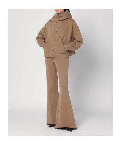 Entire Studios Elasticated-waist Flared Trousers In Brown
