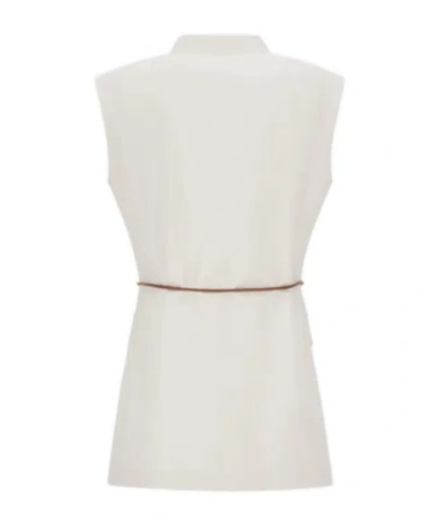 Herno Belted Button-fastened Vest In White