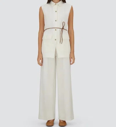 Herno Belted Button-fastened Vest In White