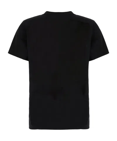 Off-white Crew-neck Cotton T-shirt With Contrasting Logo In Black