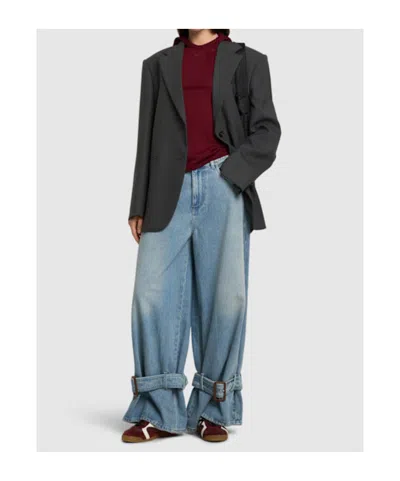 Jw Anderson Belt-loop Jeans In Blue