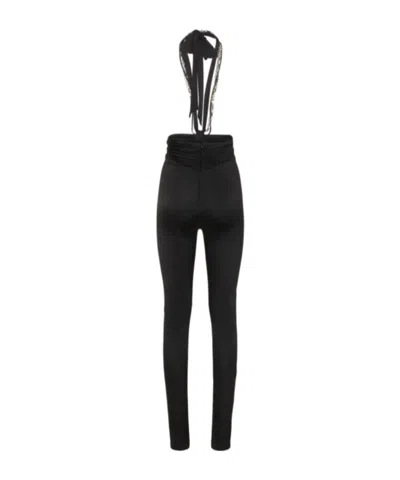 Attico Black Stretch Polyester Ruby Pant In Black