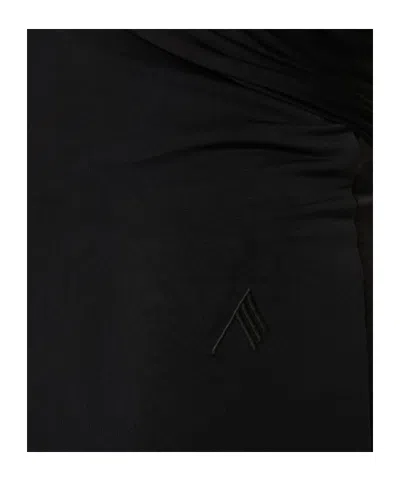 Attico Black Stretch Polyester Ruby Pant In Black