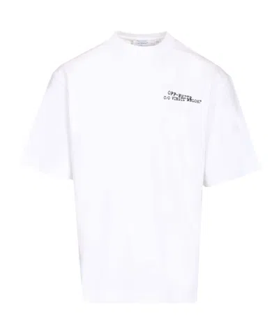 Off-white Ss22 Printing Round Neck Pullover Short Sleeve Ordinary Version White In White