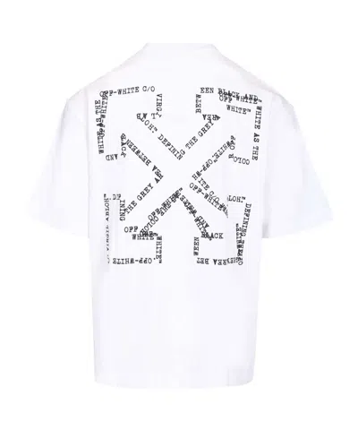 Off-white Ss22 Printing Round Neck Pullover Short Sleeve Ordinary Version White In White