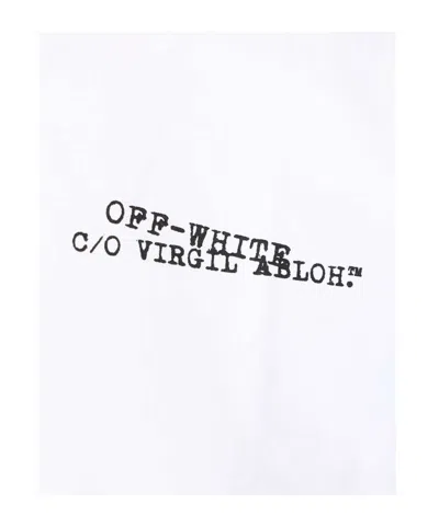 Off-white Ss22 Printing Round Neck Pullover Short Sleeve Ordinary Version White In White