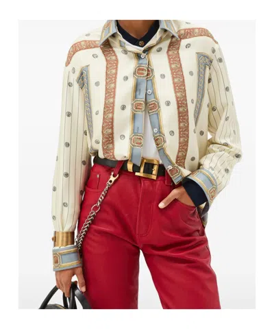 Versace Patterned Shirt In White