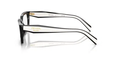 Prada Eyewear Rectangle Frame Glasses In Black