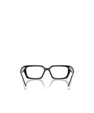 Prada Eyewear Rectangle Frame Glasses In Black