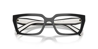 Prada Eyewear Rectangle Frame Glasses In Black