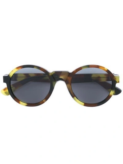 Shop Mykita Round Frame Sunglasses In Green