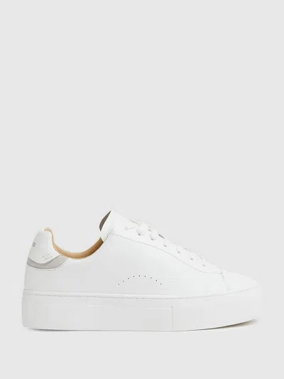 Reiss Francesca Platform Sneaker In White