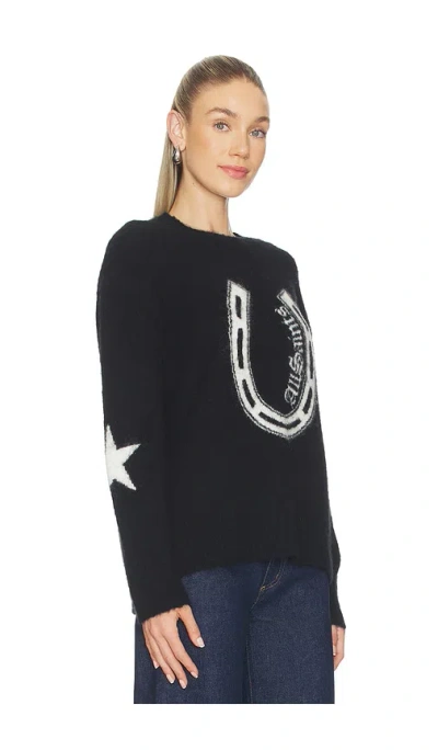 Allsaints Kismet Intarsia Knitted Sweater In Black