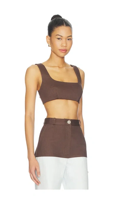 Matthew Bruch Tie Back Crop Top In Multi