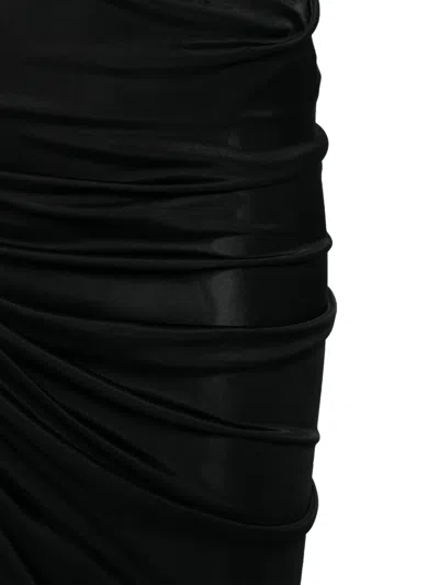 Atlein Open Draped Gown In Black
