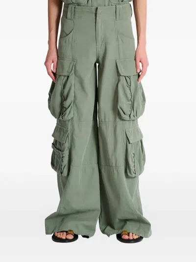 Balmain Multi-pocket Cargo Pants In Green