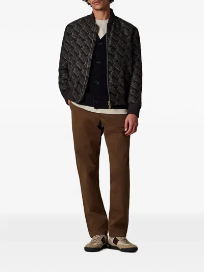 Paul Smith Rabbit-patterned Zip Bomber Jacket In Brown