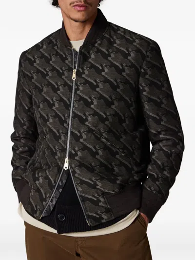 Paul Smith Rabbit-patterned Zip Bomber Jacket In Brown