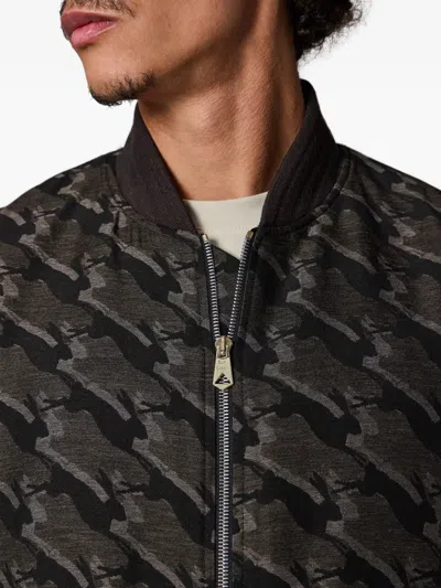 Paul Smith Rabbit-patterned Zip Bomber Jacket In Brown