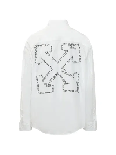 Off-white Type Arrow Overshirt In White