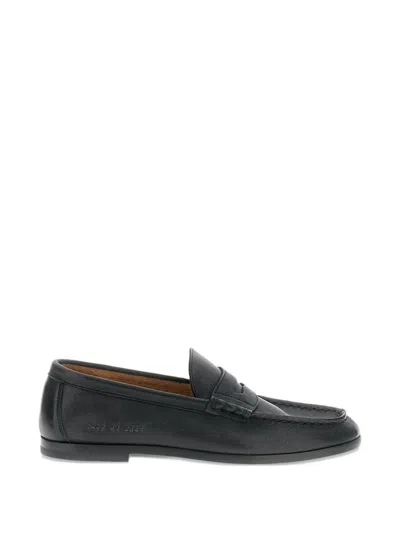 Common Projects Strap Leather Loafers In Black
